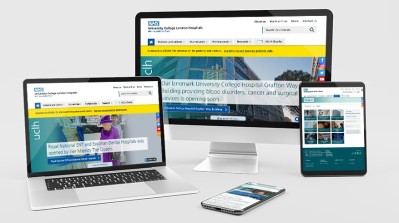 UCLH website shown on a variety of screens