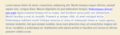 Screenshot showing bad formatting pasting from Word