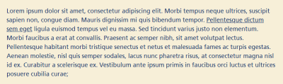 Screenshot showing correct formatting