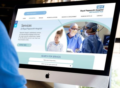 Royal Papworth NHS website shown on computer screen